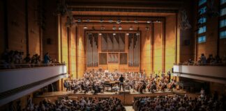 people watching orchestra