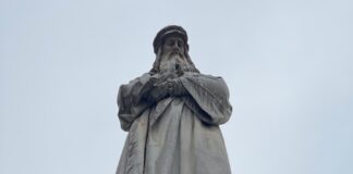 a statue on top of a building