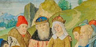 people in blue dress painting