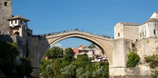 a bridge over a river
