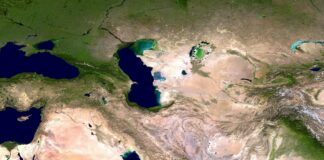 satellite of water and land illustration