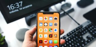 black samsung android smartphone turned on displaying icons