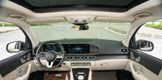 the interior of a car