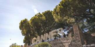 a stone wall with a sign that says cane on it