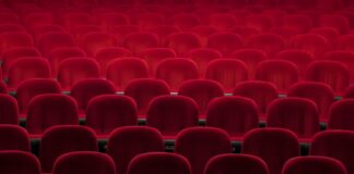 red padded theater chairs