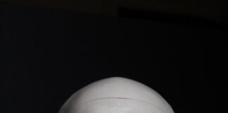 white skull on black surface