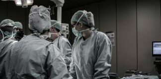 medical professionals working