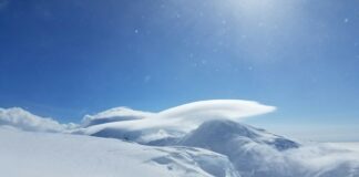 group of people camping on snow mountains