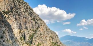 view of historical landmarks on the mountains